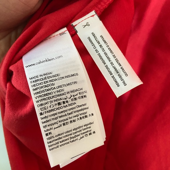 CALVIN KLEIN JEANS | Red T-shirt - Picture 6 of 6